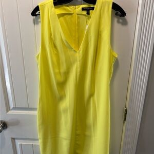 Banana Republic Women V-Neck Bright Yellow Dress Size 10 NWT